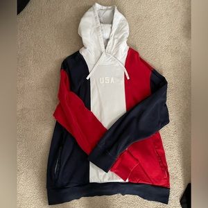 Red, White, and Blue Men’s American Eagle Hoodie. Size XL.